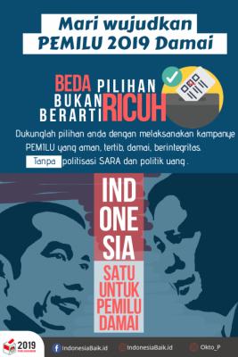 Indonesia satu untuk PEMILU damai