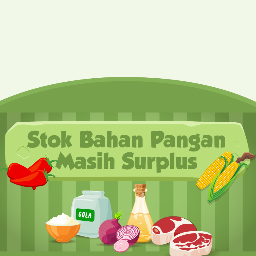 Stok Bahan Pangan Masih Surplus
