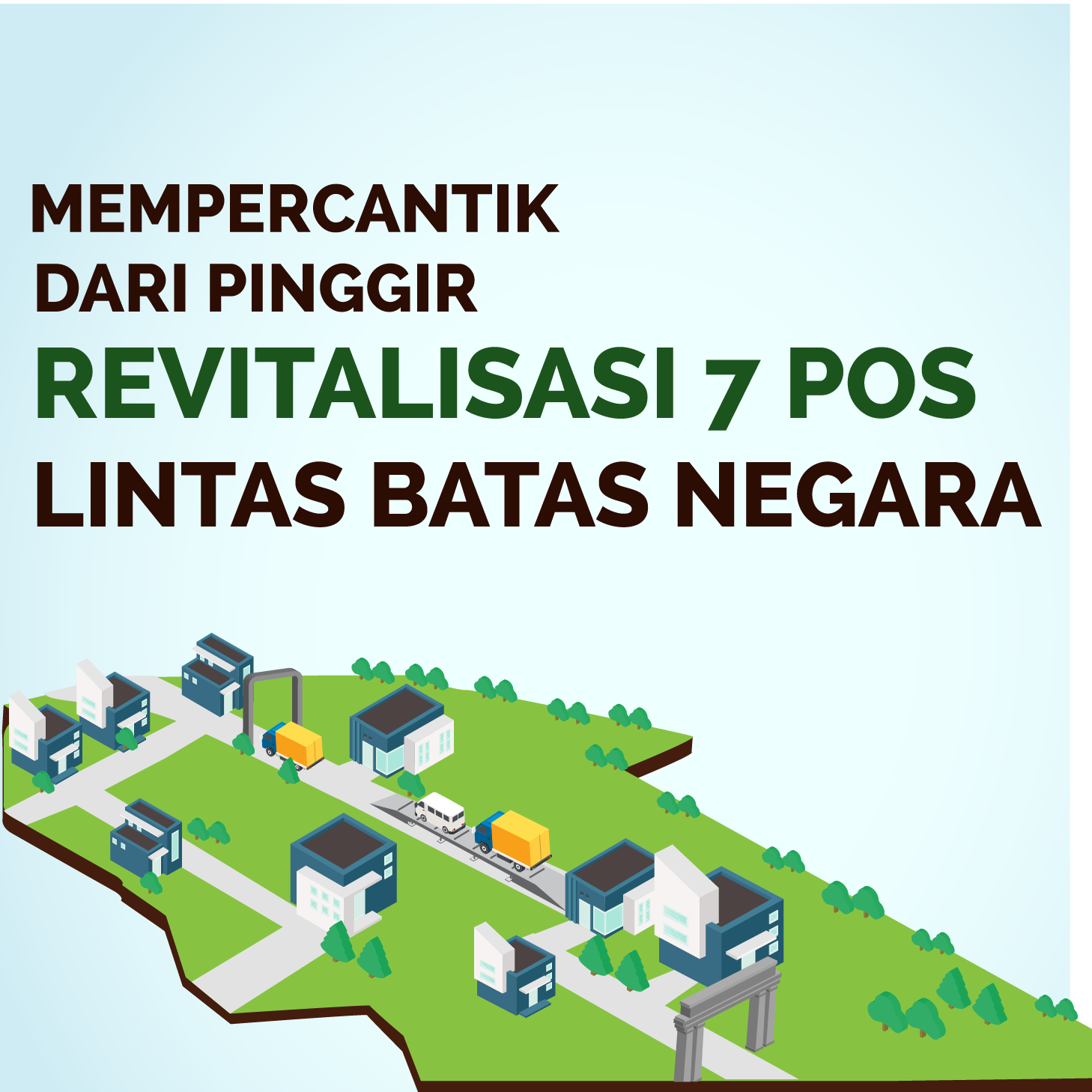 Mempercantik dari Pinggir Revitalisasi 7 Pos Lintas Batas Negara