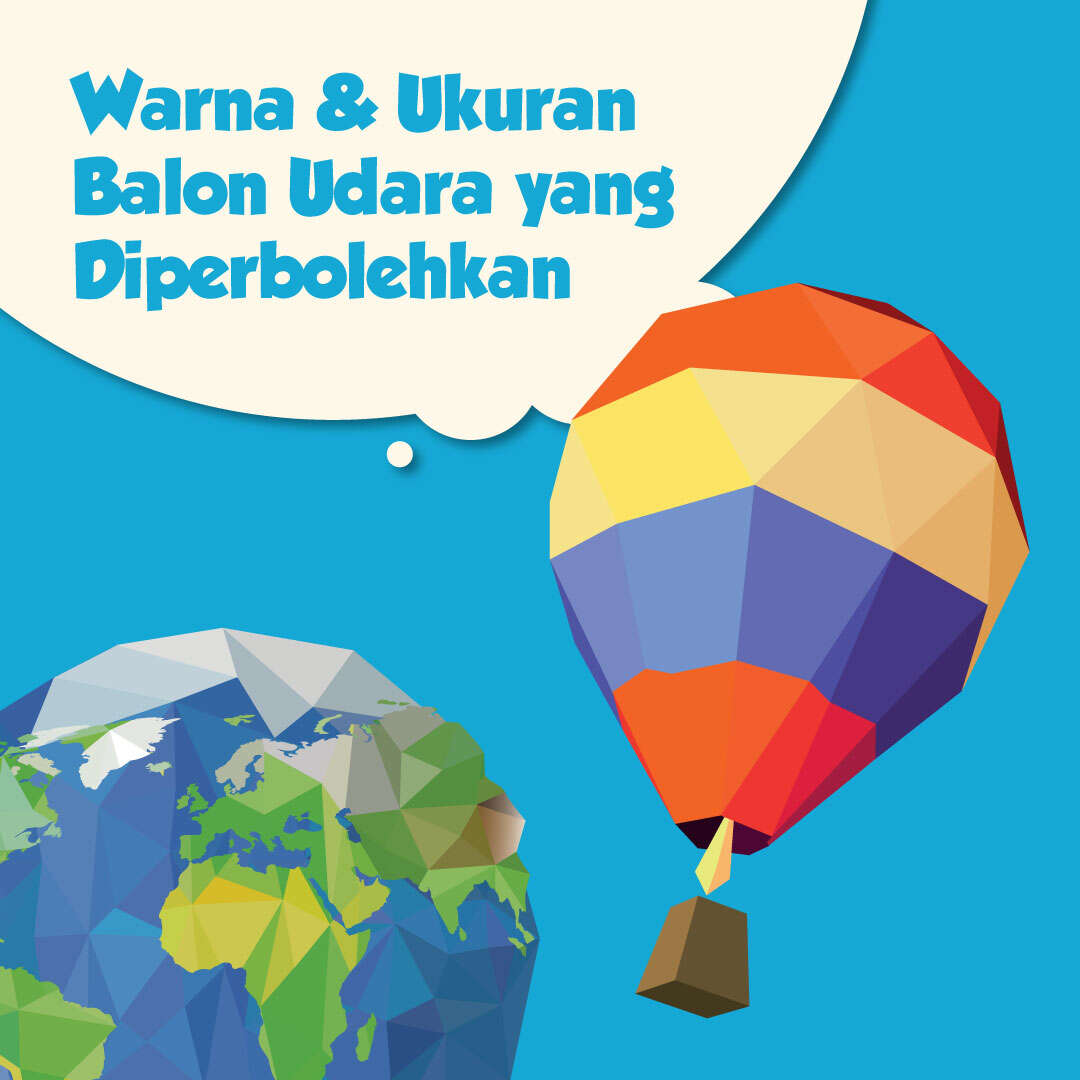 Warna & Ukuran Balon Udara yang Diperbolehkan