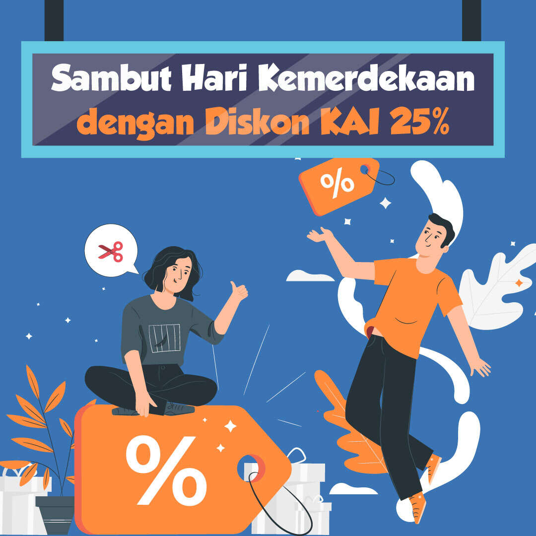 Sambut Hari Kemerdekaan dengan Diskon KAI 25%