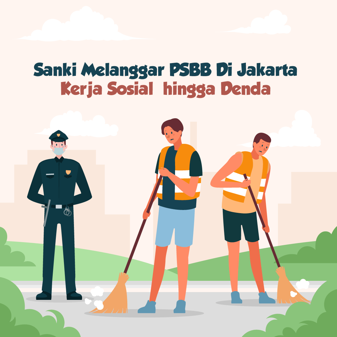 Sanki Melanggar PSBB Di Jakarta, Kerja Sosial hingga Denda