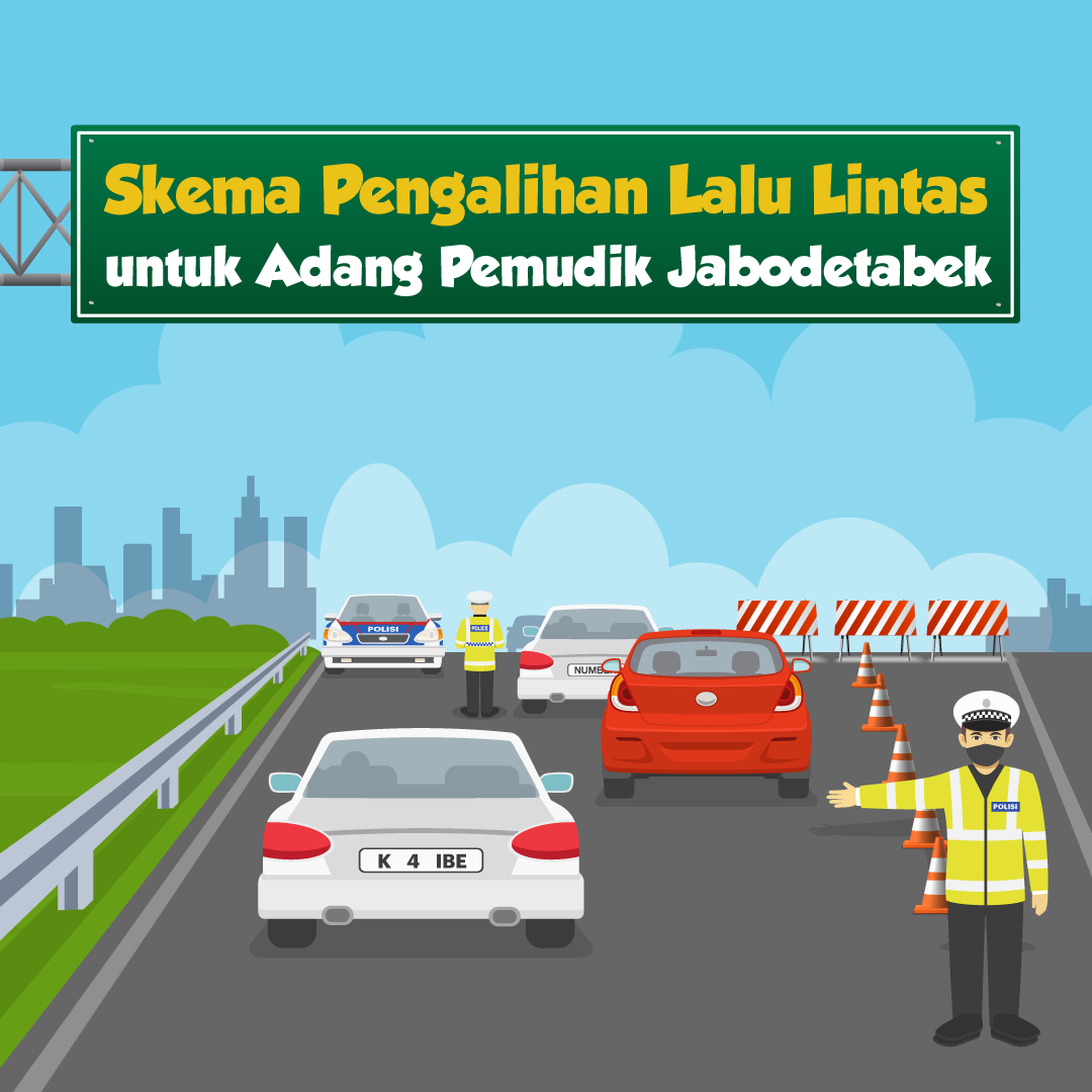 Skema Pengalihan Lalu Lintas untuk Adang Pemudik Jabodetabek