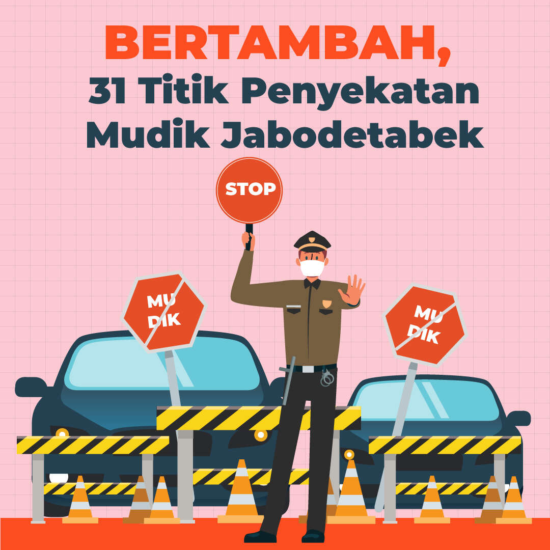 Bertambah, 31 Titik Penyekatan Mudik Jabodetabek