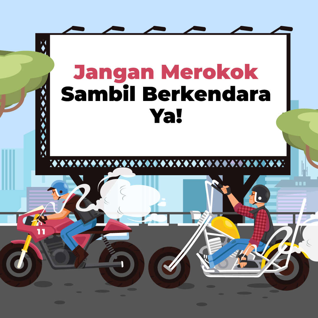 Jangan Merokok Sambil Berkendara Ya!