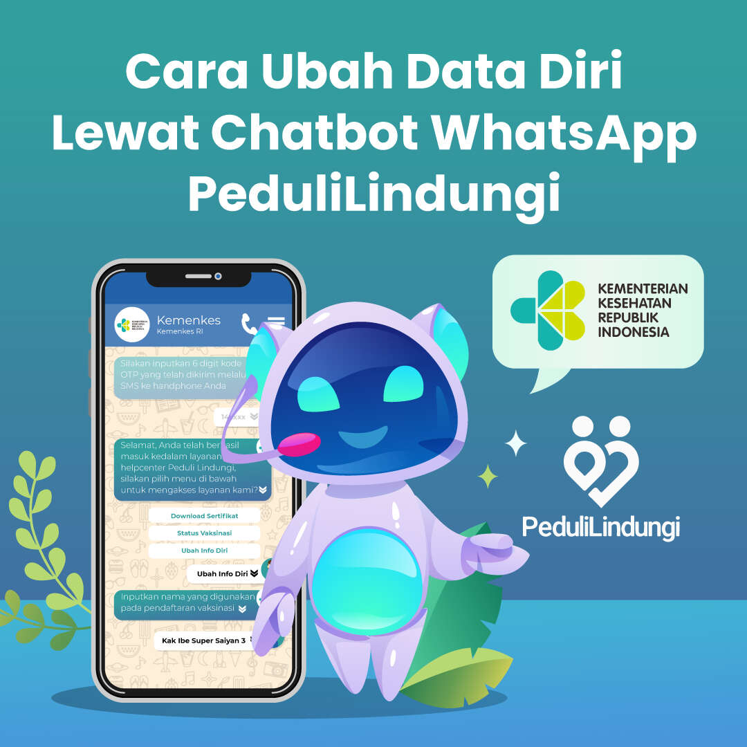 Cara Ubah Data Diri Lewat Chatbot WhatsApp PeduliLindungi