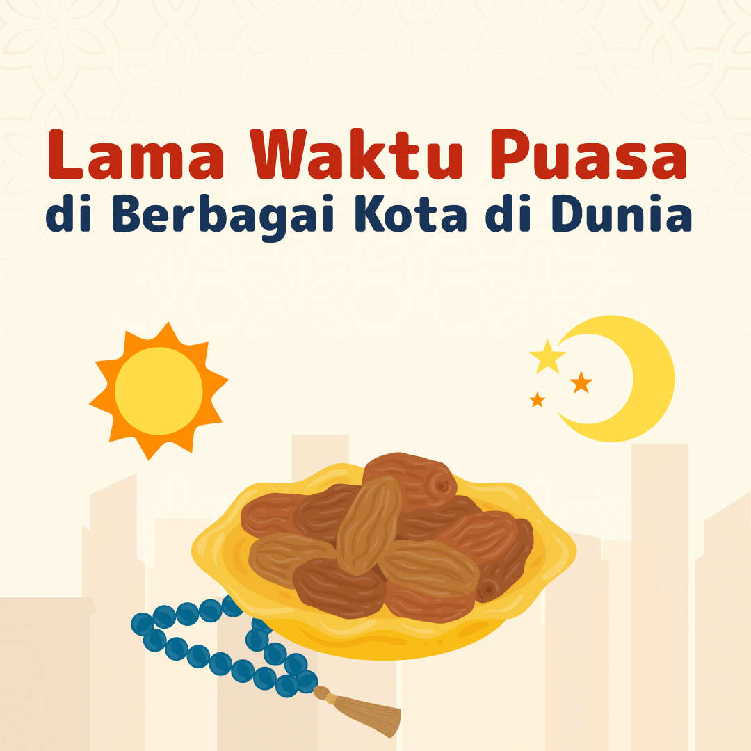 Lama Waktu Puasa di Berbagai Kota di Dunia (2022)