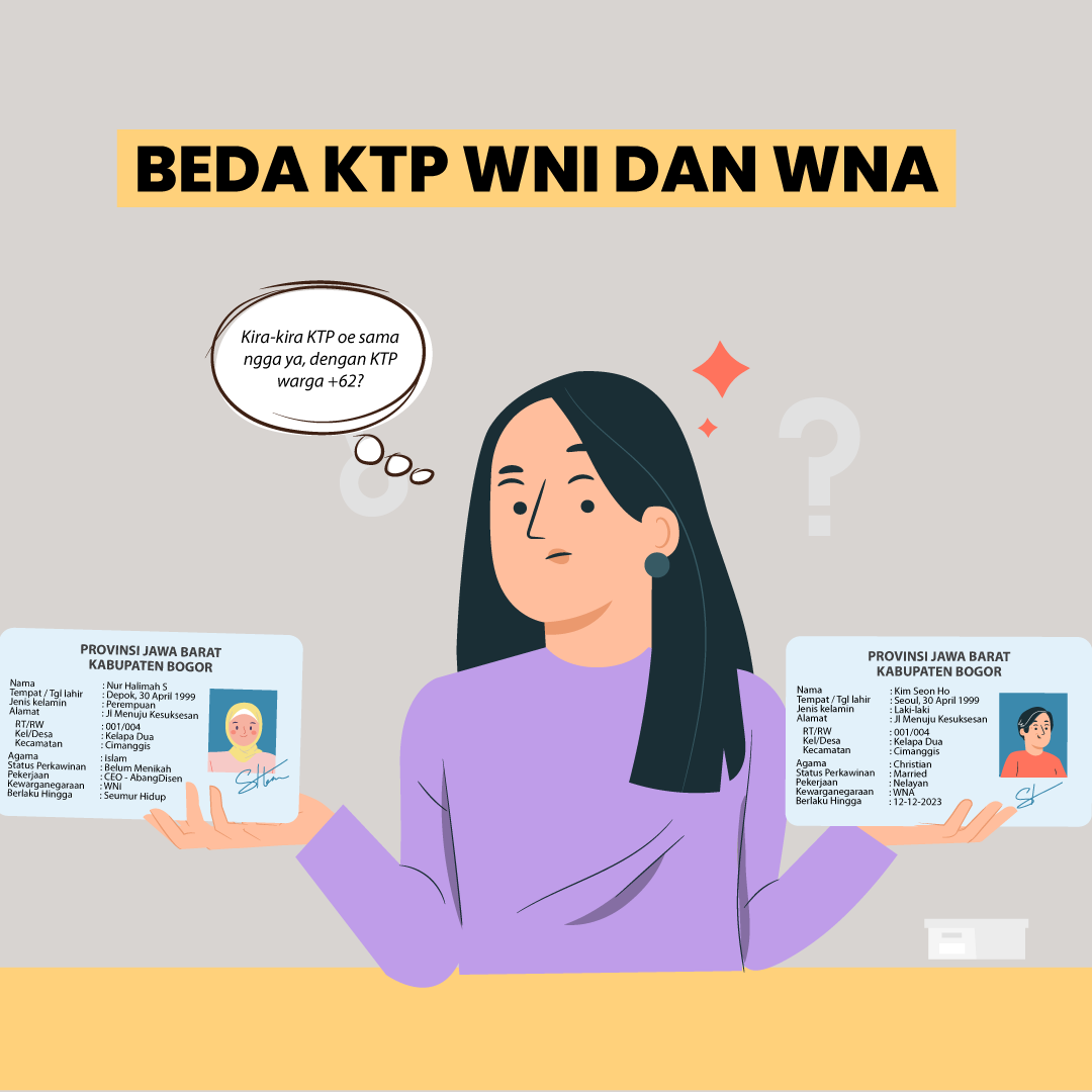 Beda KTP WNA dan WNI