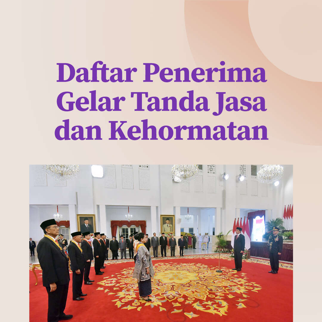Daftar Penerima Gelar Tanda Jasa dan Kehormatan