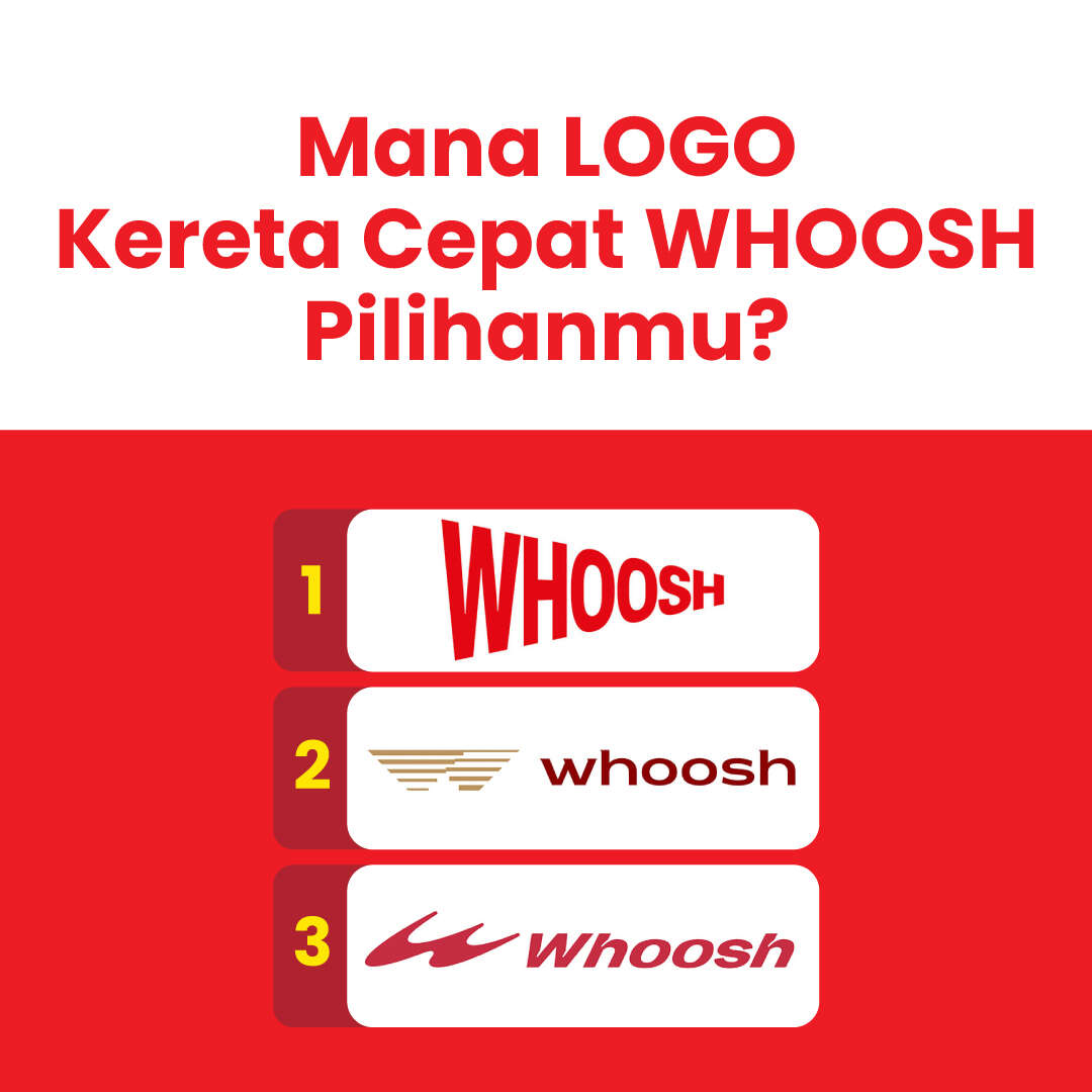 Mana LOGO Kereta Cepat WHOOSH Pilihanmu?