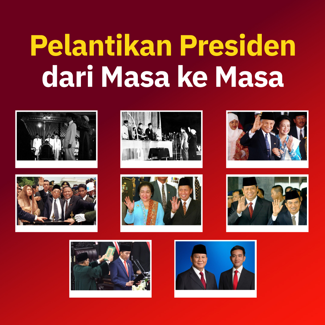 Penetapan/Pelantikan Presiden dari Masa ke Masa